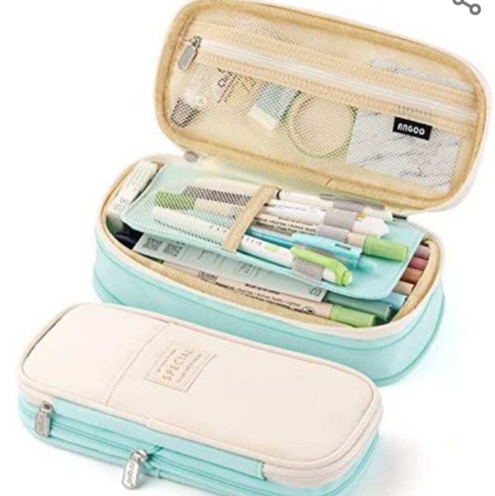Office supplies 2 items pack. 1) pencil pen case 2)  post it notes.